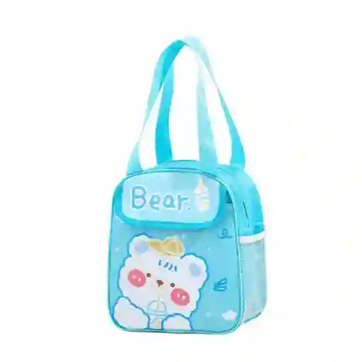 Bolso Lonchera Porta Comida Térmico Infantil Azul Bear