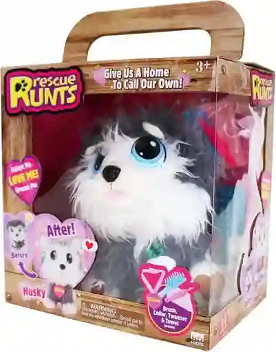 Perro De Peluche Husky Rescue Runts