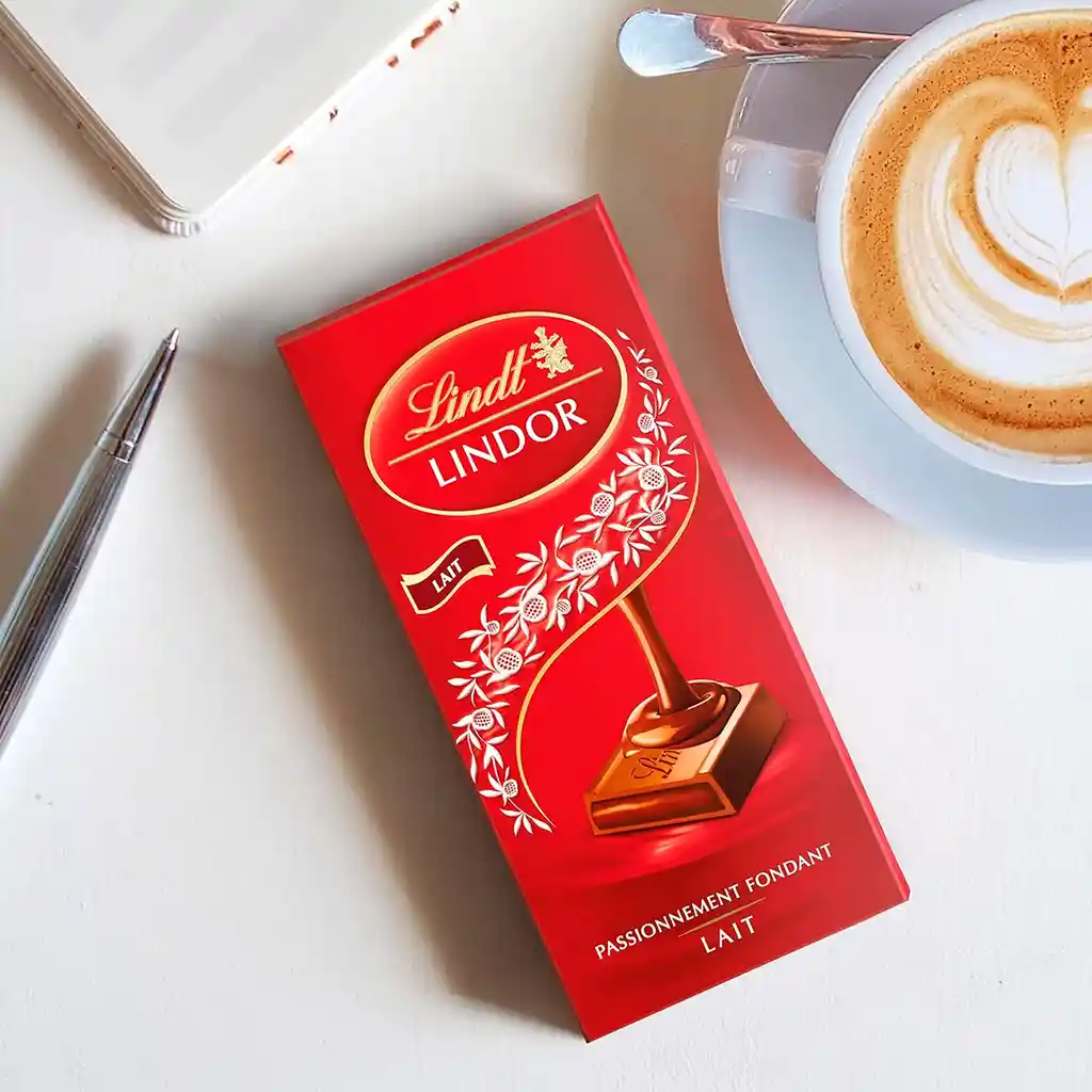 Chocolate Suizo Lindt Lindor Caja 100g Importado Leche Rojo