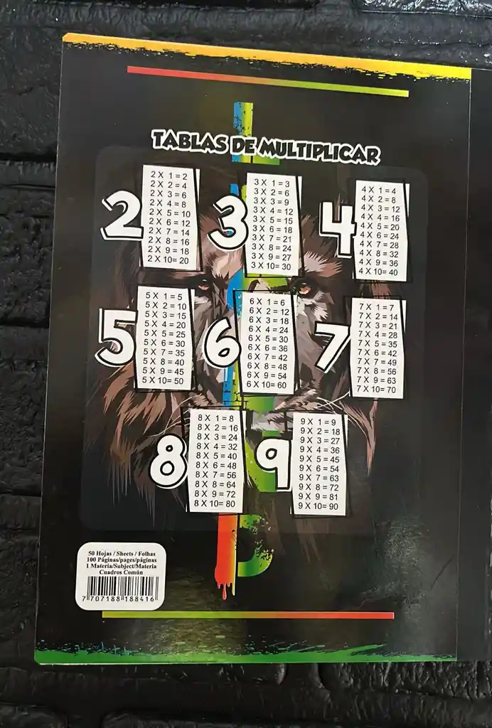Cuaderno Cosido Cuadros Niño 50h Sencillo Cod.a731