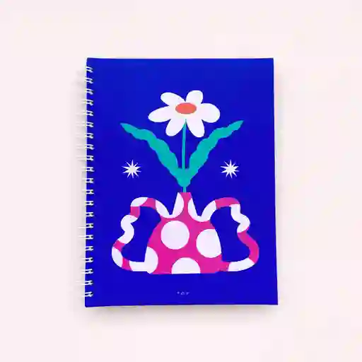 Notebook Florecer Azul Rayado