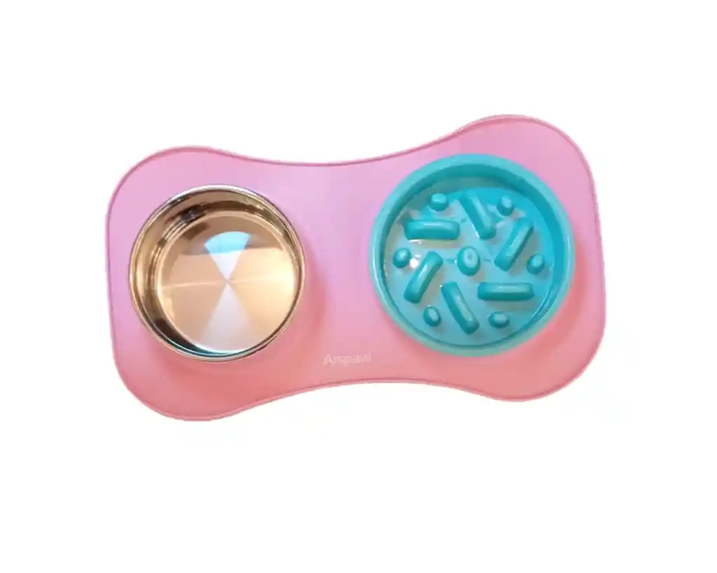 Comedero Portable Rosado, Anti-hormigas, Anti-deslizante Y Anti-reflujo