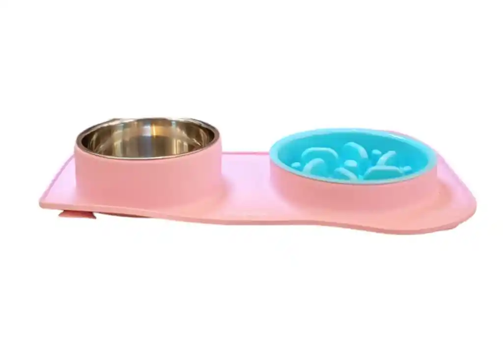 Comedero Portable Rosado, Anti-hormigas, Anti-deslizante Y Anti-reflujo