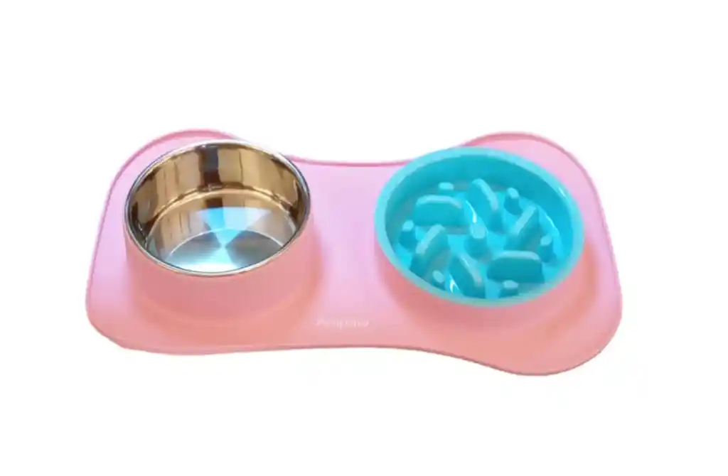 Comedero Portable Rosado, Anti-hormigas, Anti-deslizante Y Anti-reflujo