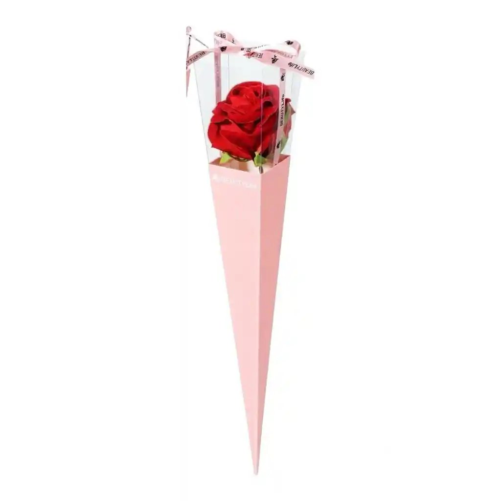 Flor De Rosa Amor En Cono