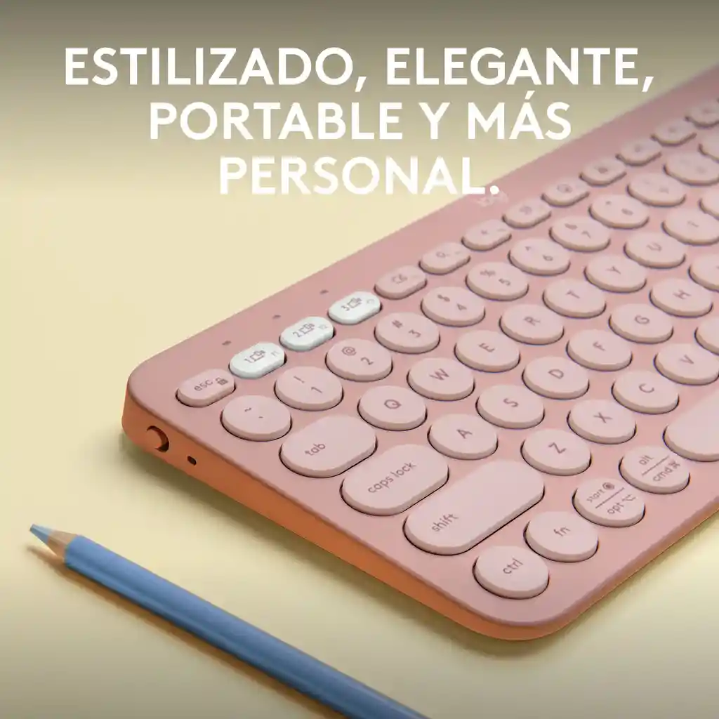 Teclado Bt Multidispositivo Logitech Pebble Keys 2 K380s, Rosado