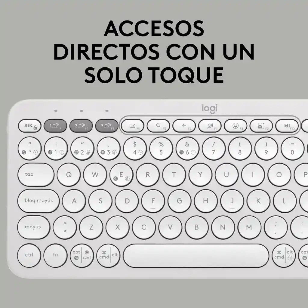 Teclado Bt Multidispositivo Logitech Pebble Keys 2 K380s, Blanco