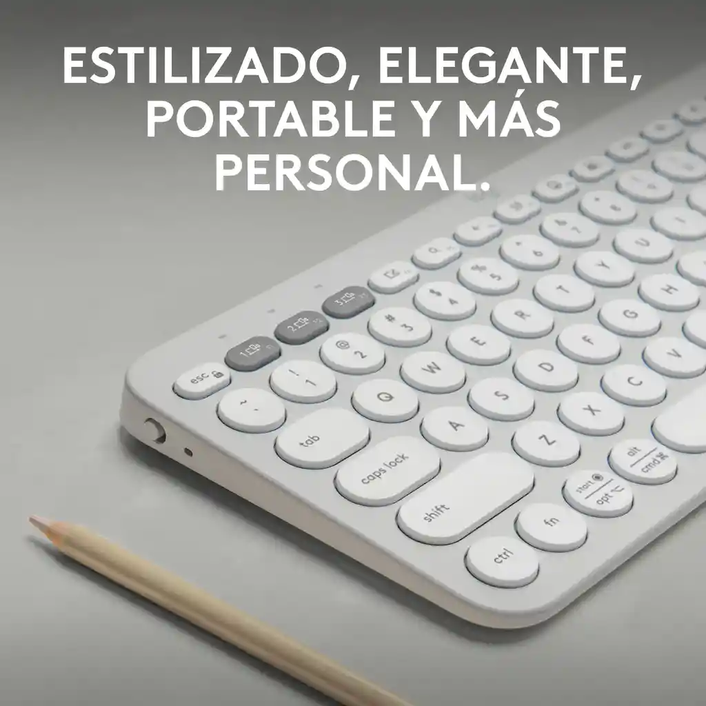 Teclado Bt Multidispositivo Logitech Pebble Keys 2 K380s, Blanco