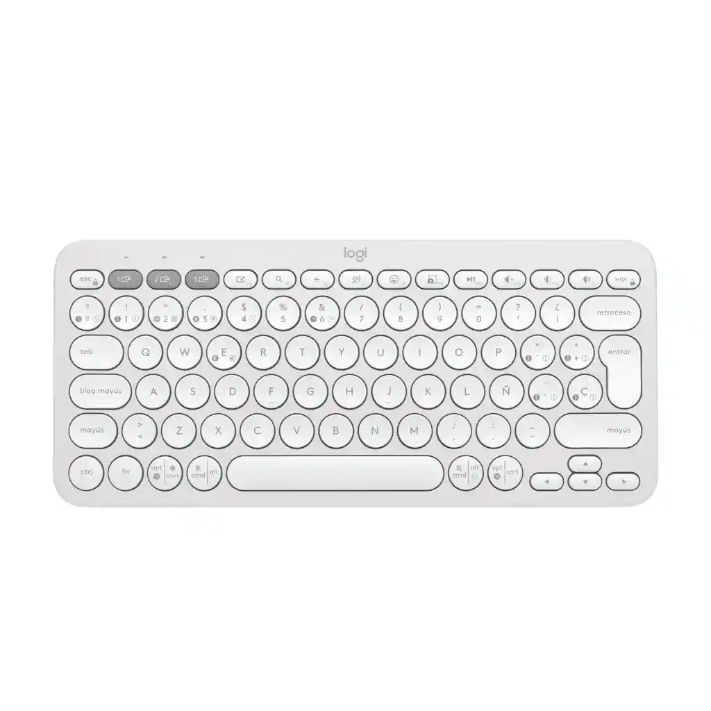 Teclado Bt Multidispositivo Logitech Pebble Keys 2 K380s, Blanco