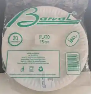 Plato Cartón N° 15cm Blanco X20 Unidades