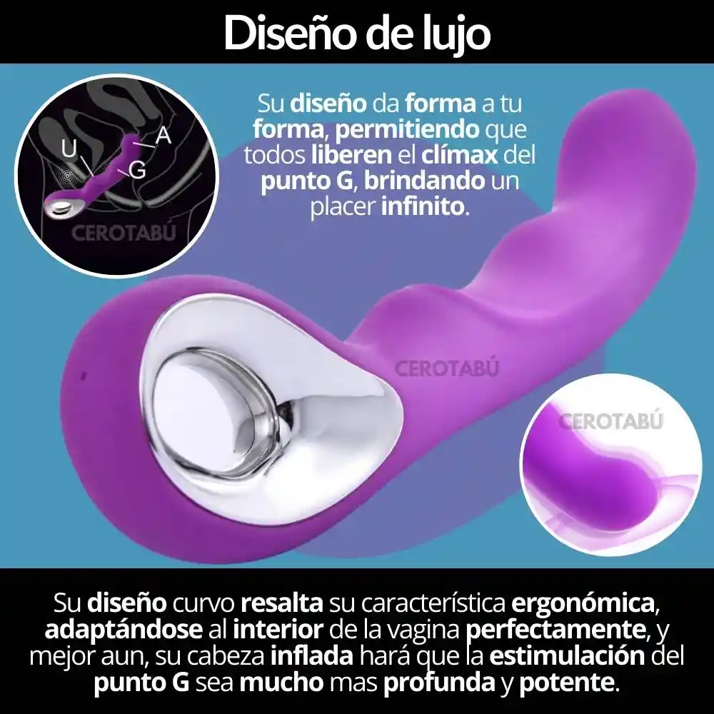 Vibrador Consolador Punto G Recargable Juguete Sexual