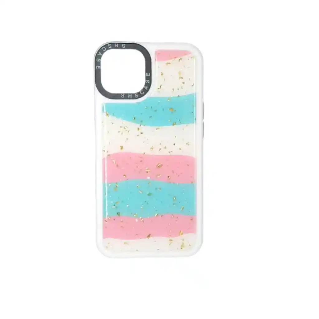 Forro Silicone Arcoiris Iphone 14 Pastel Shs