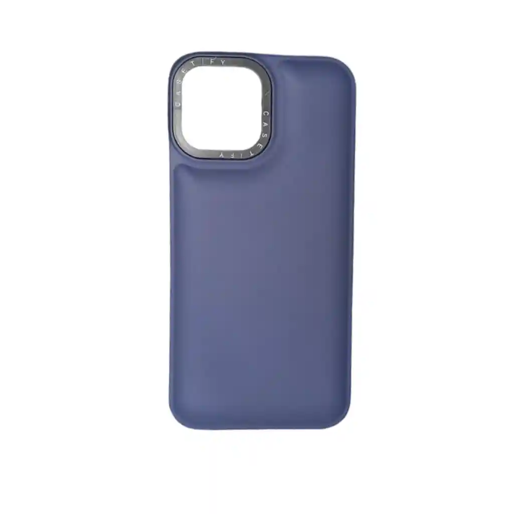 Forro Silicone Case Acolchada Iphone 14 Azul Oscuro