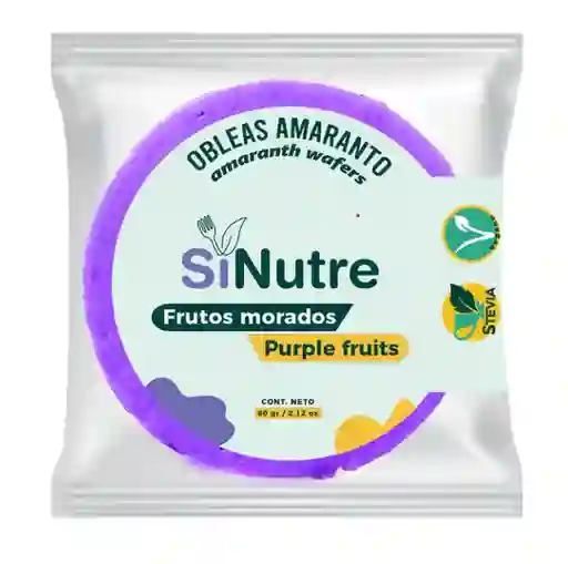 Obleas De Amaranto Frutos Morados - Sinutre 60g