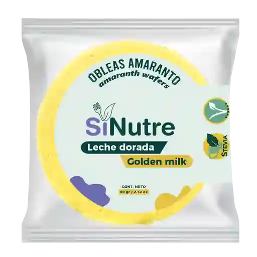 Obleas De Amaranto Golden Milk - Sinutre 60g