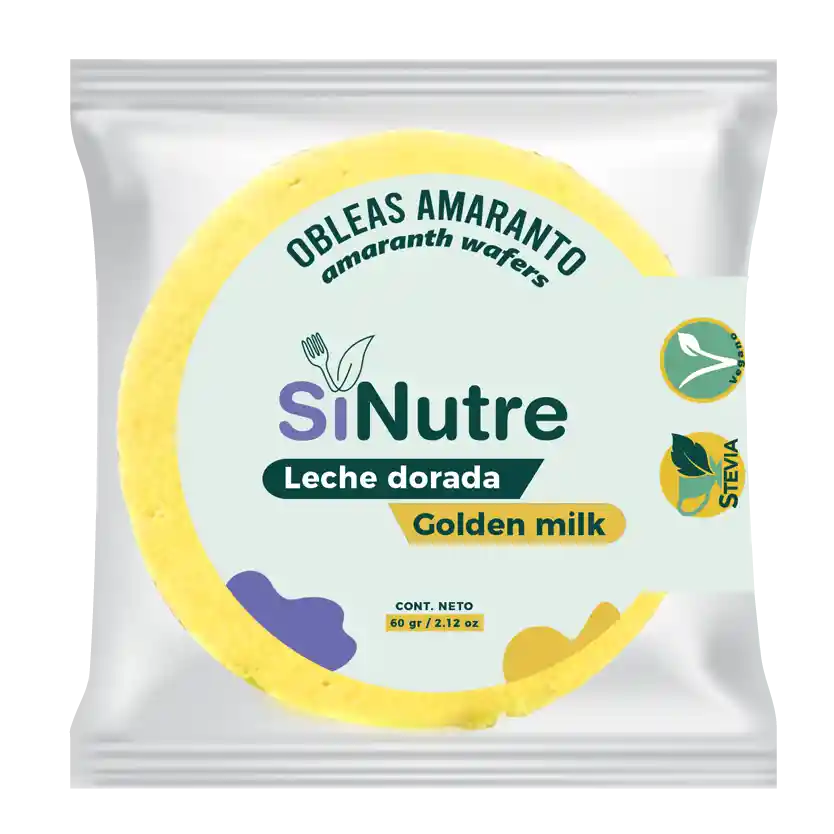 Obleas De Amaranto Golden Milk - Sinutre 60g