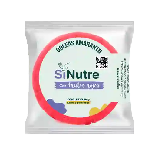 Obleas De Amaranto Frutos Rojos - Sinutre 60g