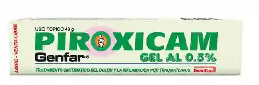 Piroxicam Gel Al 0.5% Topico Tubo 40 G