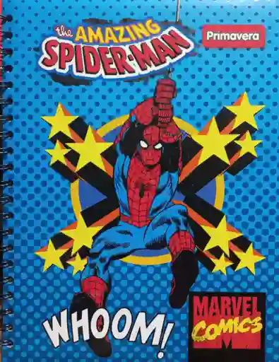 Cuaderno Argollado Grande Masculino, 7 Materias 175h Cuadriculado - Primavera