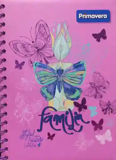 Cuaderno Argollado Pequeño Femnino, 5 Materias 150h Cuadriculado - Primavera
