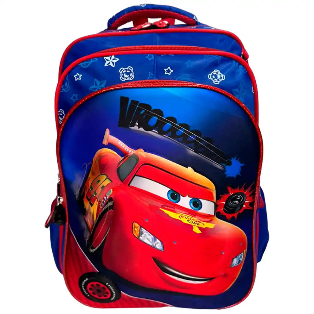 Kit X3 Maleta + Lonchera + Cartuchera Cars 3d Niño Gran