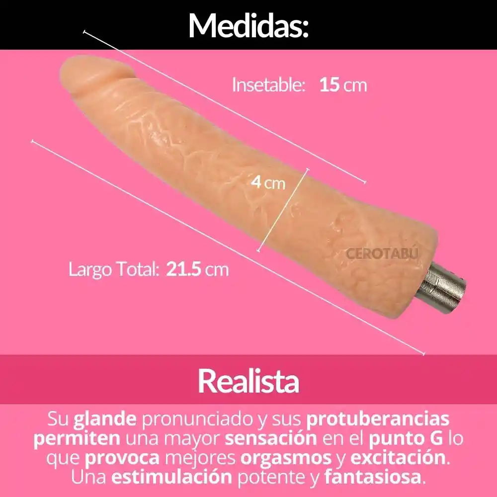 Dildo Realista Repuesto Para Sex Machine Juguete Sexual