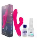 Vibrador Succionador De Clítoris 2 En 1 Estimulación Punto G Y Clítoris + Lubricante Neutro + Limpiador De Juguetes Flora