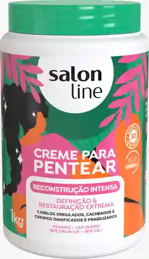 Salon Line Crema Para Peinar Reconstrucción Intensa - Definición Y Restauración Extrema 1 Kg