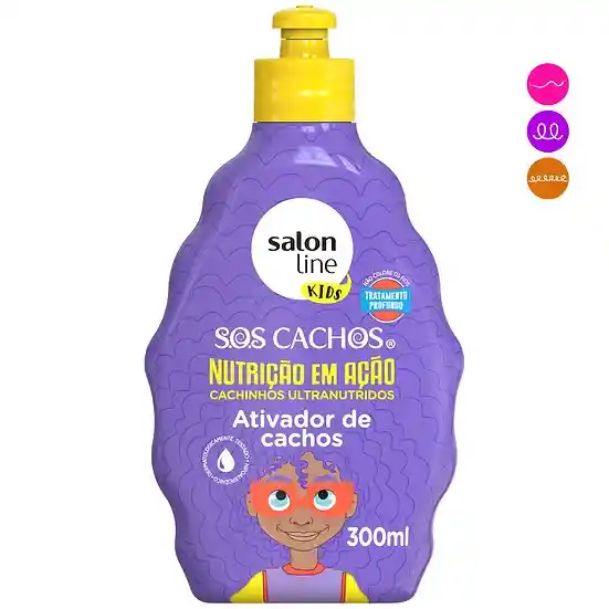 Salon Line Kids Activador De Cachos - Activador De Rizos S.o.s. Cachos Nutrición - Cabello Crespo 300 Ml