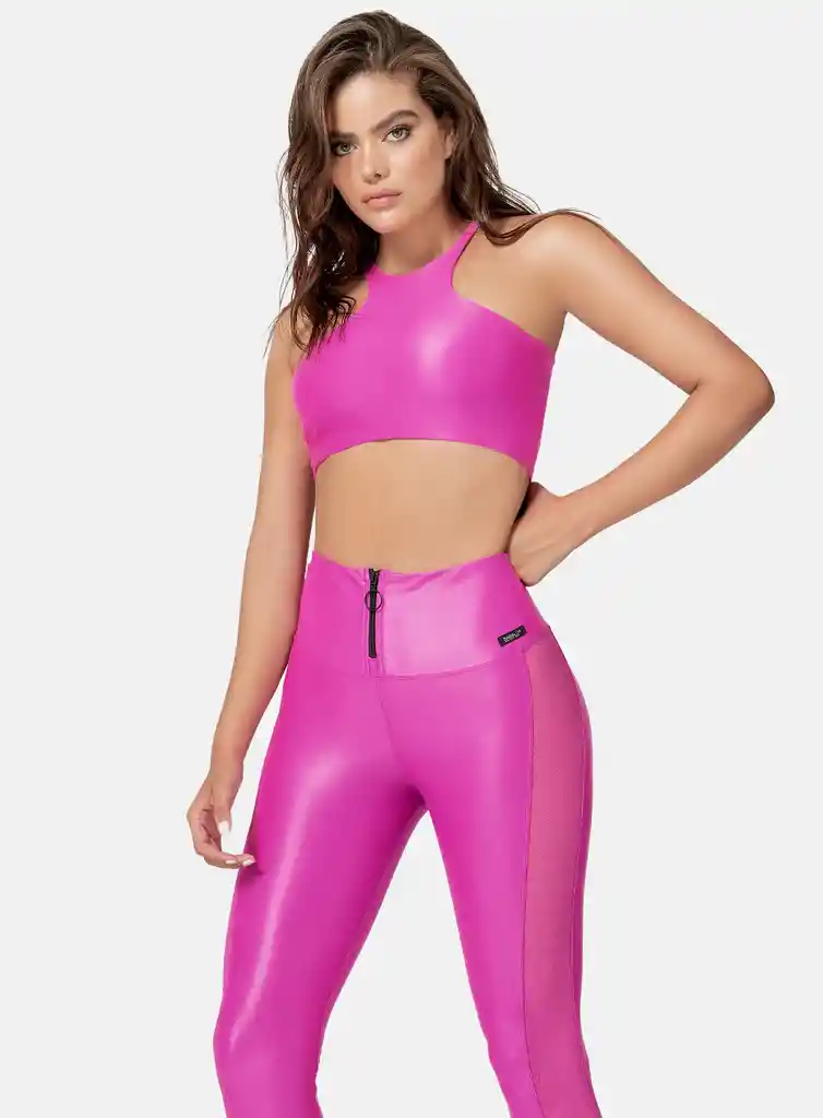 Top Deportivo Mujer Tela Apariencia Cuero Talla S - M