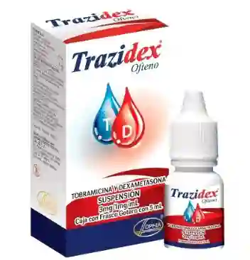 Trazidex Ofteno (tobramicina 0.3% +dexametasona 0.1%) Oftalmica 5 Ml