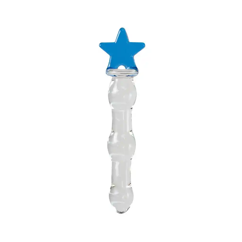 Dildo De Vidrio Estrella Blue-vitro