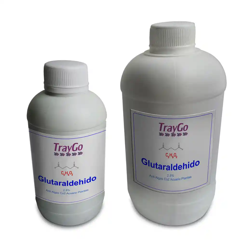 Glutaraldehido 2.5% X 1000ml Antialgas Co2 Líquido Acuario Plantas