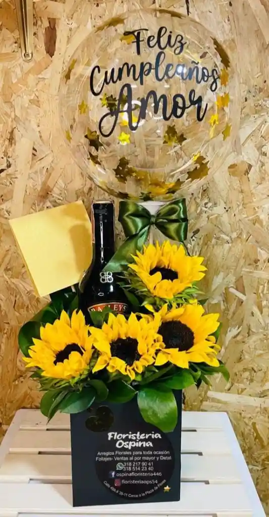 Caja Floral Girasol