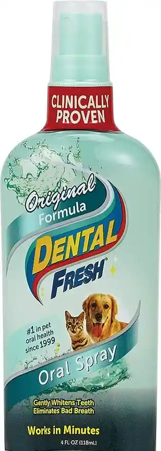 Dental Fresh Orig Dog Cat 4 Oz Enjuague Bucal Para Perros Y Gatos Cuidado Bucal Perros Y Gatos 4 Oz
