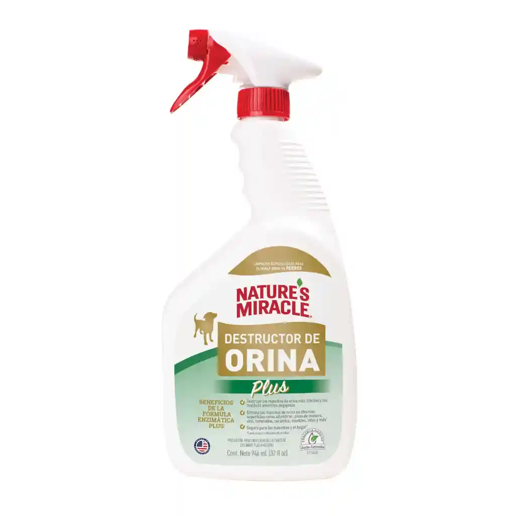 Natures Miracle Destructor De Orina Plus Perro Xspray X 946 Ml