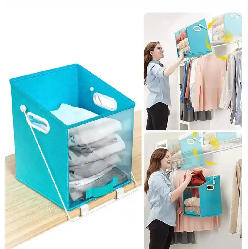 Organizador De Ropa Plegable Cesta Multifuncional Ajustable Almacenador