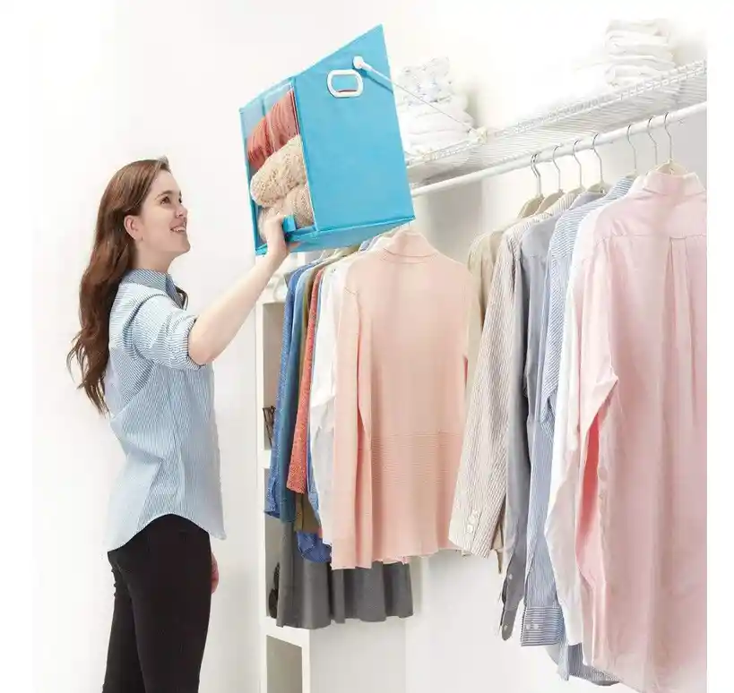 Organizador De Ropa Plegable Cesta Multifuncional Ajustable Almacenador