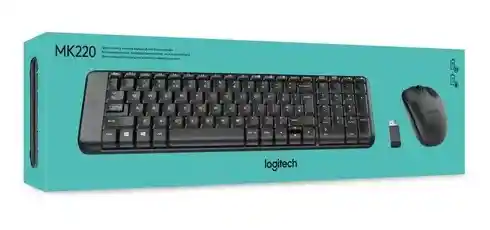 ⭐kit De Teclado Y Mouse Inalámbrico Logitech Mk220 Español Latinoamérica De Color Negro 🖱 ⌨️