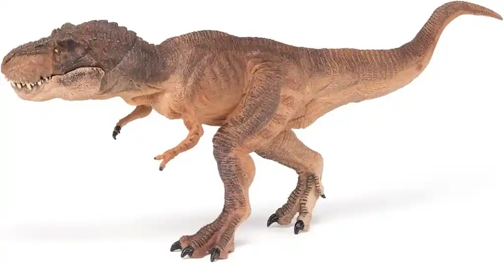 Figura Dinosaurios T Rex Marron Colección Pintado A Mano