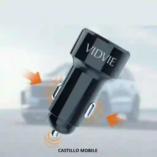 Cargador Para Carro Vidvie Con Dos Puertos