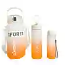 Botella Termo Agua Deportivo 2000ml Set X3 Antiderrame