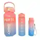 Botella Termo Agua Deportivo 2000ml Set X3 Antiderrame