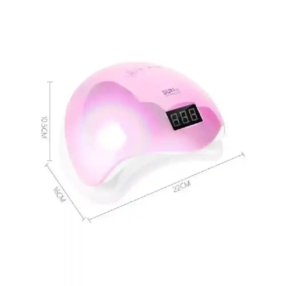 Lampara Para Uñas Gel Secado Rápido Led-uv 48w Profesional Voltaje 110v/220v Color Rosa