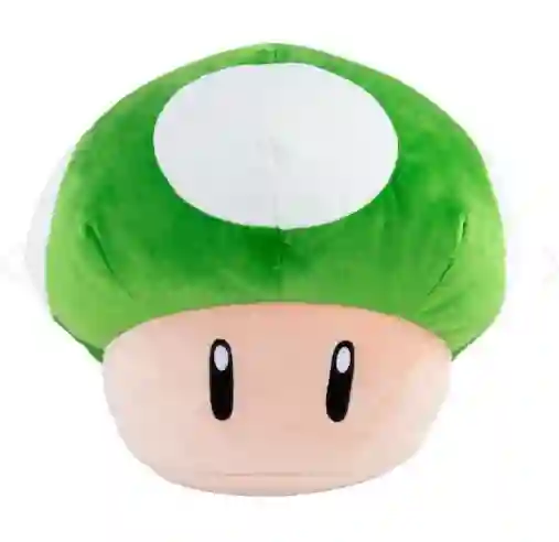 Peluche Almohada De Peluche Super Hongo Mario Bros Color Verde