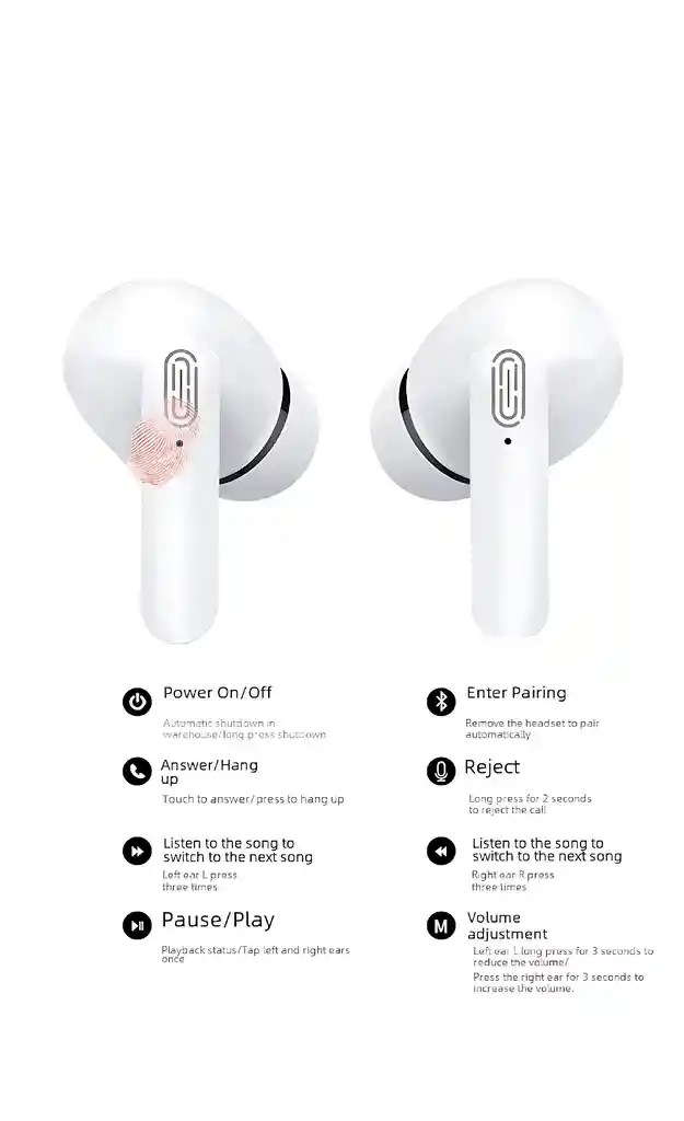 Auriculares Inalambricos Blancos Pro