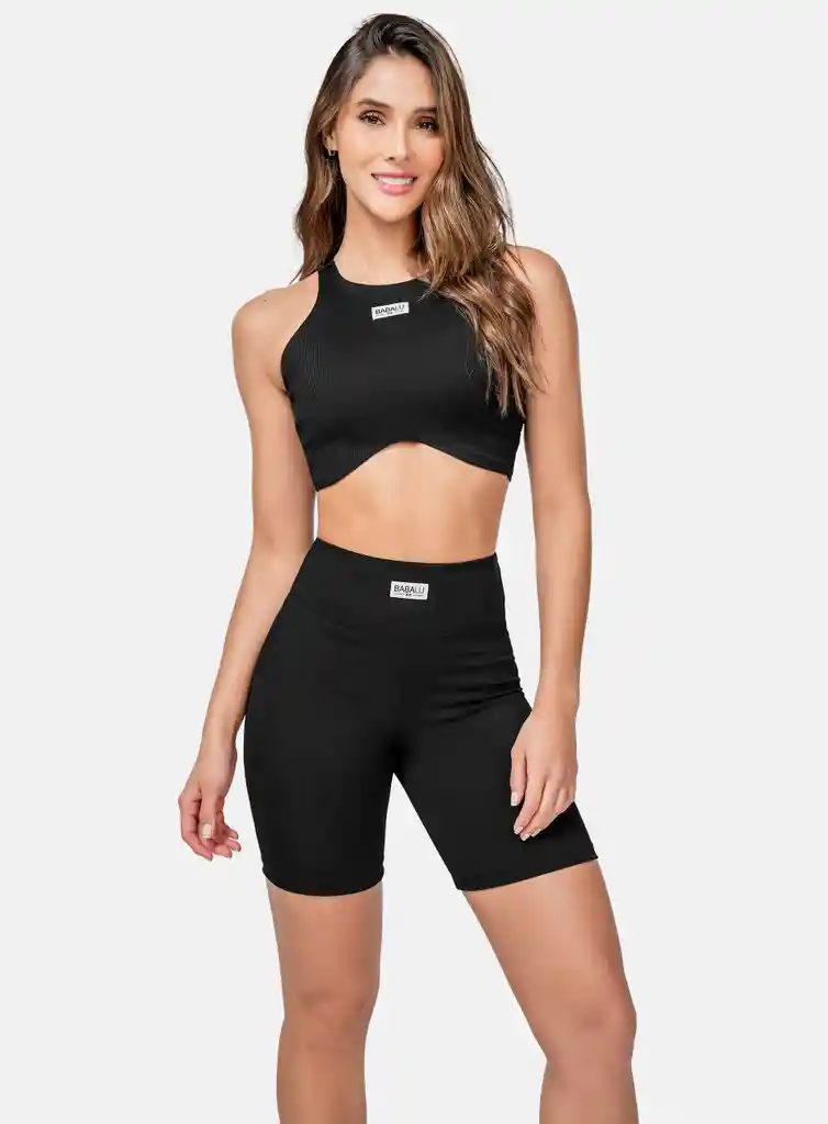 Top Deportivo Mujer En Rib Con Elástico Interno Talla Única