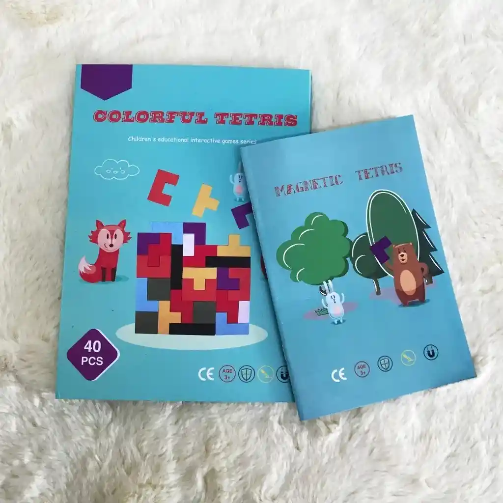 Tetris Y Tangram Magnético 40 Piezas