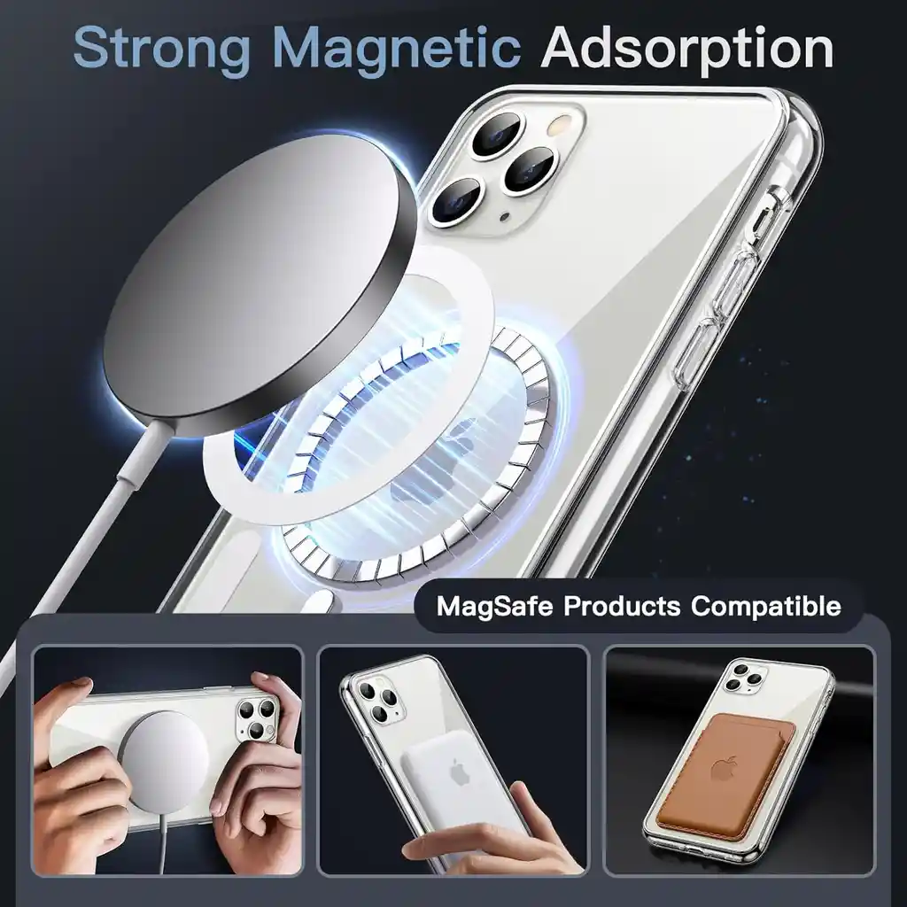 Estuche Rígido Transparente Para Iphone 13 Pro Max Compatible Con Magsafe