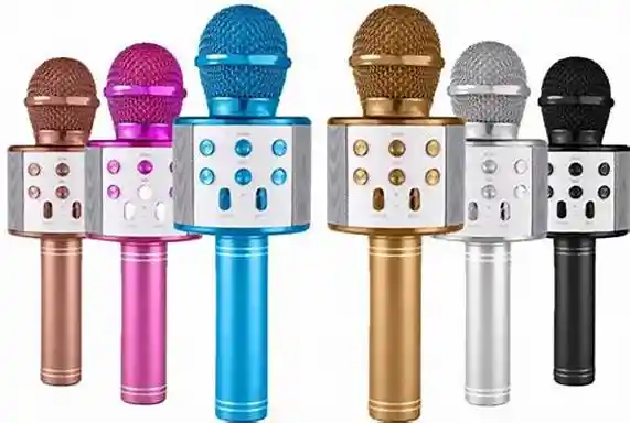 Micrófono Karaoke Bluetooth Parlantes Integrados Recargable